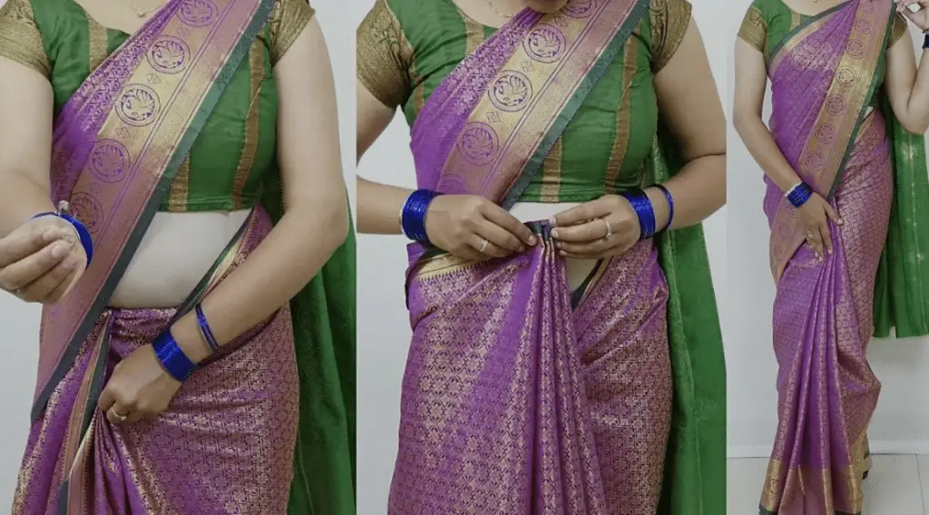  Draped Nivi Style: Origin Andhra Pradesh.